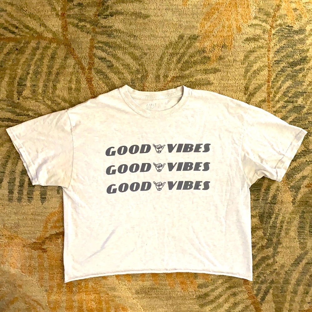 Good Vibes Crop T Shirt